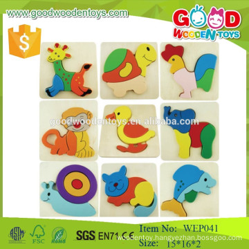 china top selling products lovely animal toys 3D wooden puzzle for baby